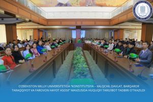 Konstitutsiya – xalqchil davlat, barqaror taraqqiyot va farovon hayot asosi