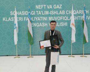 Kimyo fakulteti talabasi &laquo;Uzbekistan GTL&raquo; beshinchi stipendiya tanlovi g’olibi boʻldi