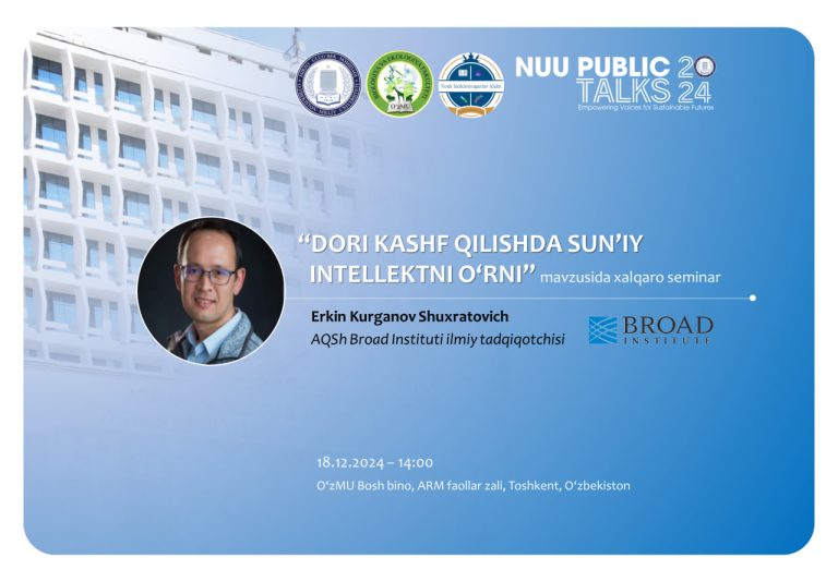NUU Public Talks 5.0: The role of artificial intelligence in drug discovery