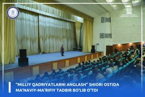 Milliy qadriyatlar – millat ma’naviyati ko‘zgusi konsert dasturi