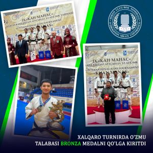 OʻzMU talabasi xalqaro turnirda bronza medalni qoʻlga kiritdi
